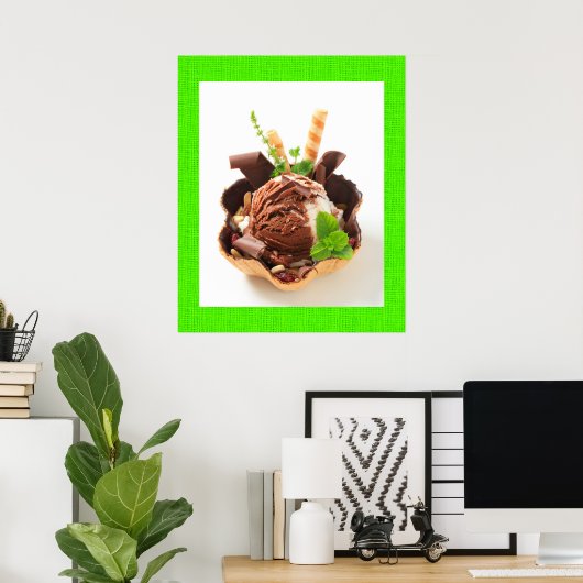 Göttlich dekadenter Eiscreme-Plakat Poster (Heimbüro)