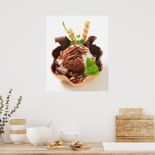 Göttlich dekadenter Eiscreme-Plakat Poster (Küche)