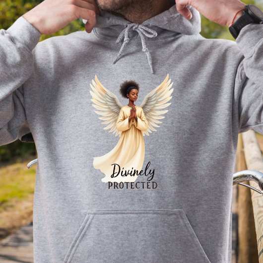 Göttlich geschützter Wasserfarbengel Hoodie