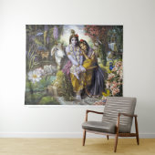 Göttliche Allerheilige Krishna & Radha Wandteppich (Beispiel (Horizontal))