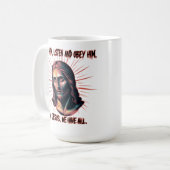 Göttliche Anleitung: Seek, hör, gehorchen Kaffeetasse (Vorderseite Links)