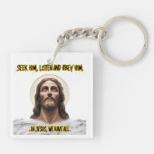 Göttliche Anleitung: Seek, hör, gehorchen Schlüsselanhänger (Rückseite)