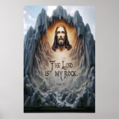Göttliche Aussicht: Der Herr ist mein Stein Poster (Vorne)