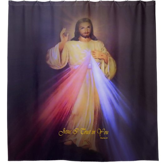Göttliche Barmherzigkeit Duschvorhang (Vorderseite)