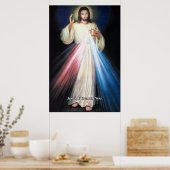 Göttliche Barmherzigkeit Ehrfurcht Image. Poster (Küche)