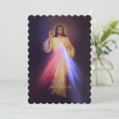 Göttliche Barmherzigkeit Gold mit Kapellgebet Feiertagskarte (Stehend Vorderseite)