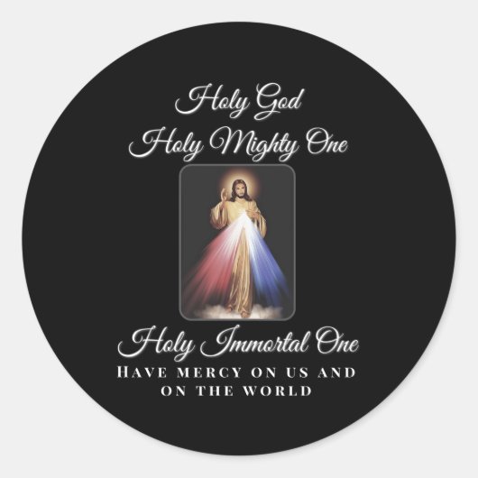Göttliche Barmherzigkeit Heiliger Gott Heilige Mig Runder Aufkleber (Vorderseite)