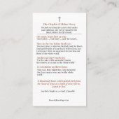 Göttliche Barmherzigkeit Jesu Kaplols katholische  Platzkarte (Rückseite)