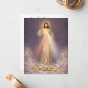 Göttliche Barmherzigkeit Jesu Rosenkranzgebet Reli Mitteilungskarte