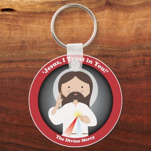 Göttliche Barmherzigkeit Jesu Schlüsselanhänger (Vorderseite)