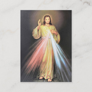 Göttliche Barmherzigkeit Jesus Chaplet St. Faustin Visitenkarte