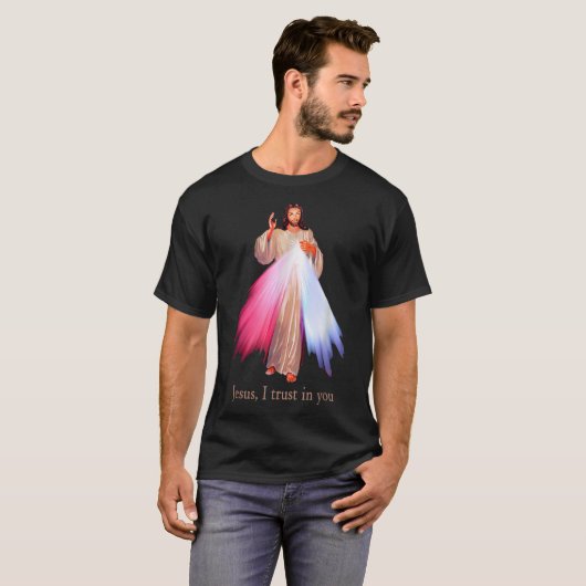 Göttliche Barmherzigkeit Jesus, dem ich dir vertra T-Shirt (Vorne ganz)