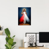 Göttliche Barmherzigkeit - Jesus, dem ich vertraue Poster (Heimbüro)