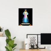 Göttliche Barmherzigkeit Jesus Faustina und Engel Poster (Heimbüro)