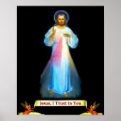 Göttliche Barmherzigkeit Jesus Faustina und Engel Poster (Vorne)