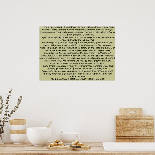 Göttliche Barmherzigkeit Jesus Gebet Poster! Sehr Poster (Küche)