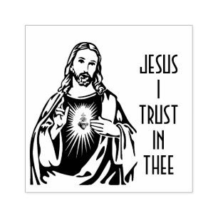 Göttliche Barmherzigkeit Jesus, ich vertraue auf D Gummistempel