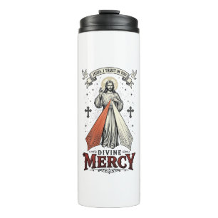 Göttliche Barmherzigkeit Jesus ich vertraue auf Di Thermosbecher