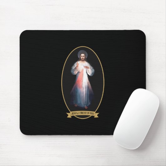 Göttliche Barmherzigkeit, Jesus, ich vertraue dir Mousepad (Mit Mouse)