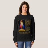 Göttliche Barmherzigkeit Jesus Image Kaplet Novena Sweatshirt (Vorne ganz)