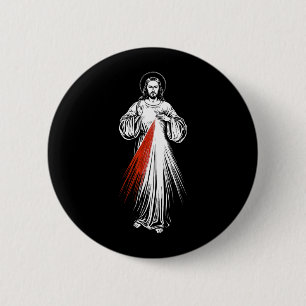 Göttliche Barmherzigkeit Jesus Katholischer Glaube Button