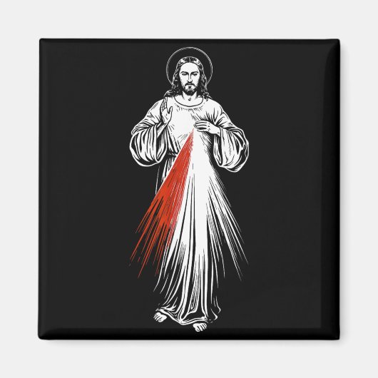 Göttliche Barmherzigkeit Jesus Katholischer Glaube Magnet (Vorne)