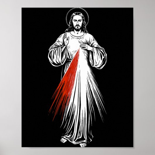 Göttliche Barmherzigkeit Jesus Katholischer Glaube Poster (Vorne)