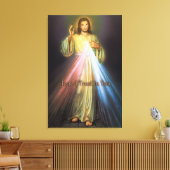 Göttliche Barmherzigkeit Jesus vertraue ich auf eu Leinwanddruck (Insitu (Wohnzimmer))