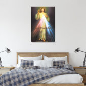 Göttliche Barmherzigkeit Jesus vertraue ich auf eu Leinwanddruck (Insitu (Schlafzimmer))