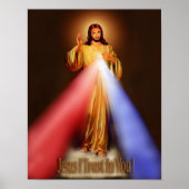 Göttliche Barmherzigkeit Jesus vertraue ich auf eu Poster (Vorne)