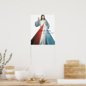 Göttliche Barmherzigkeit Jesus vertraue ich auf eu Poster (Küche)