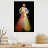 Göttliche Barmherzigkeit Jesus vertraue ich auf eu Poster (Küche)