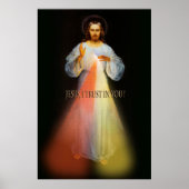 Göttliche Barmherzigkeit Jesus vertraue ich auf eu Poster (Vorne)