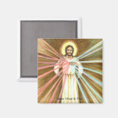 Göttliche Barmherzigkeit-Jesus vertraue ich auf Si Magnet (Vorderseite/Rückseite)