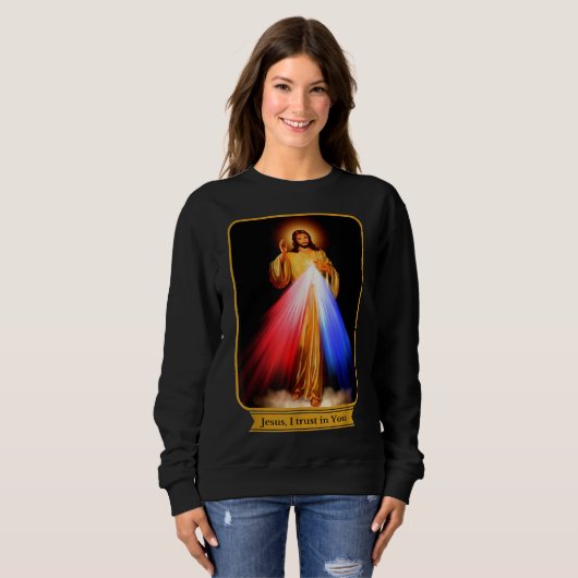 Göttliche Barmherzigkeit Jesus vertraue ich dir ka Sweatshirt (Vorne ganz)