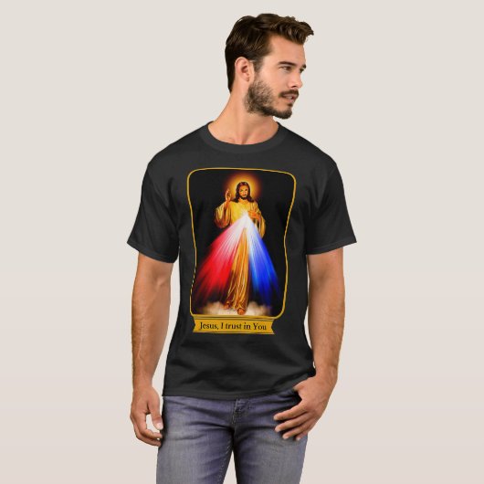 Göttliche Barmherzigkeit Jesus vertraue ich dir ka T-Shirt (Vorne ganz)