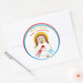 Göttliche Barmherzigkeit Jesus vertraue ich dir Runder Aufkleber (Umschlag)