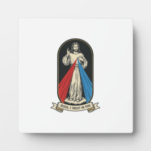 Göttliche Barmherzigkeit Jesus Vintage Fotoplatte