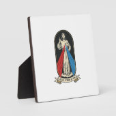 Göttliche Barmherzigkeit Jesus Vintage Fotoplatte (Vorderseite)
