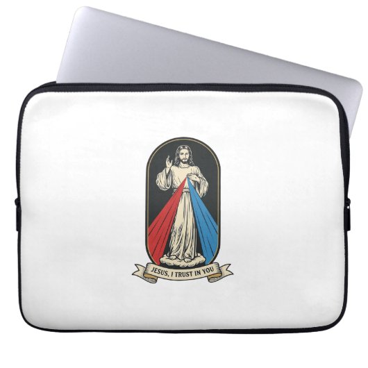 Göttliche Barmherzigkeit Jesus Vintage Laptopschutzhülle (Vorderseite)