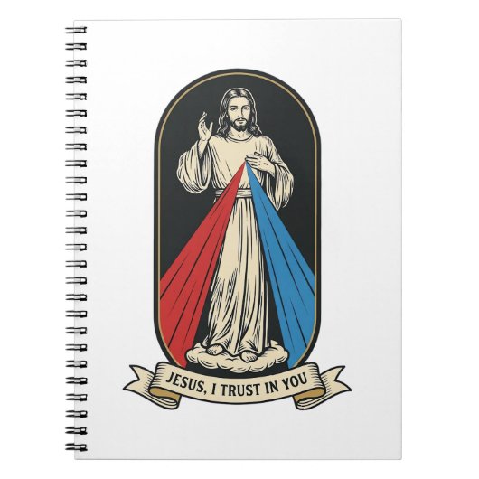 Göttliche Barmherzigkeit Jesus Vintage Notizblock (Vorderseite)