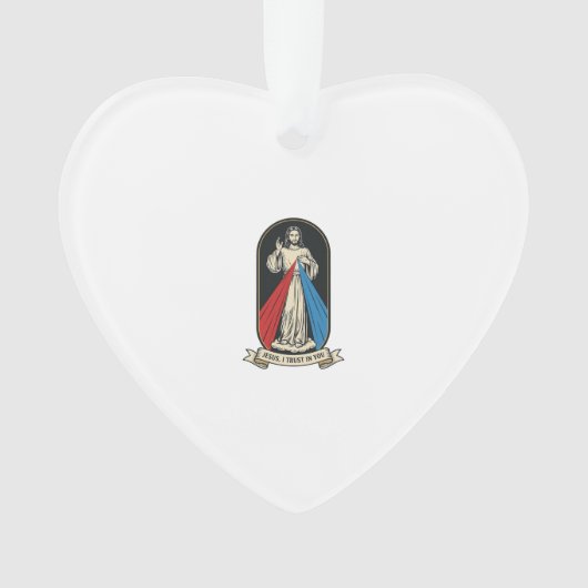 Göttliche Barmherzigkeit Jesus Vintage Ornament (Vorderseite)