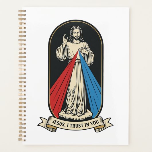 Göttliche Barmherzigkeit Jesus Vintage Planer (Vorderseite)