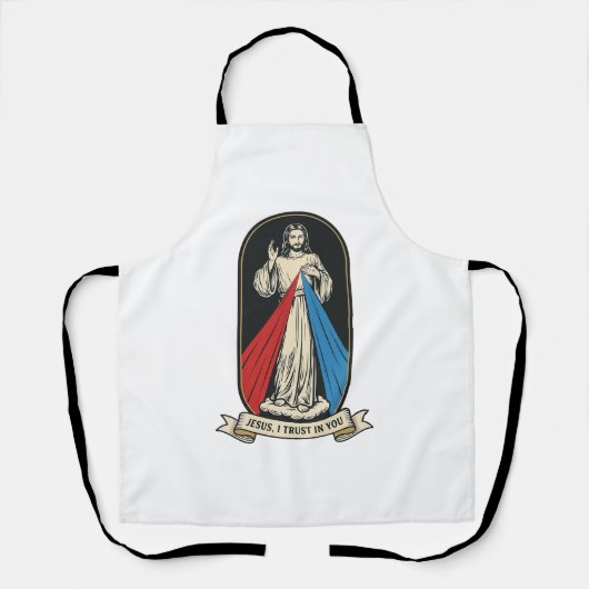 Göttliche Barmherzigkeit Jesus Vintage Schürze (Vorderseite)