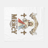 Göttliche Barmherzigkeit Jesus Vintage-Stich relig Fleecedecke (Vorderseite (Horizontal))