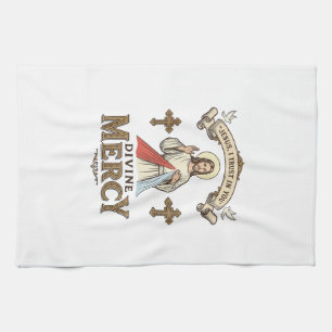 Göttliche Barmherzigkeit Jesus Vintage-Stich relig Geschirrtuch