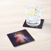 Göttliche Barmherzigkeit Rechteckiger Pappuntersetzer (Vor Ort)