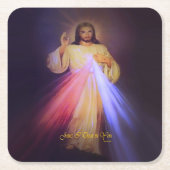 Göttliche Barmherzigkeit Rechteckiger Pappuntersetzer (Vorderseite)