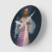 göttliche Barmherzigkeit Runde Wanduhr (Winkel)