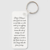 Göttliche Barmherzigkeit Schlüsselanhänger (Rückseite)